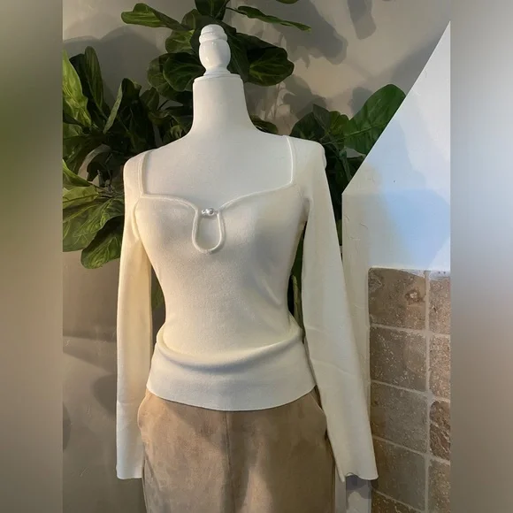 NWT H&M Bead-detail Sweater - Picture 7 of 11